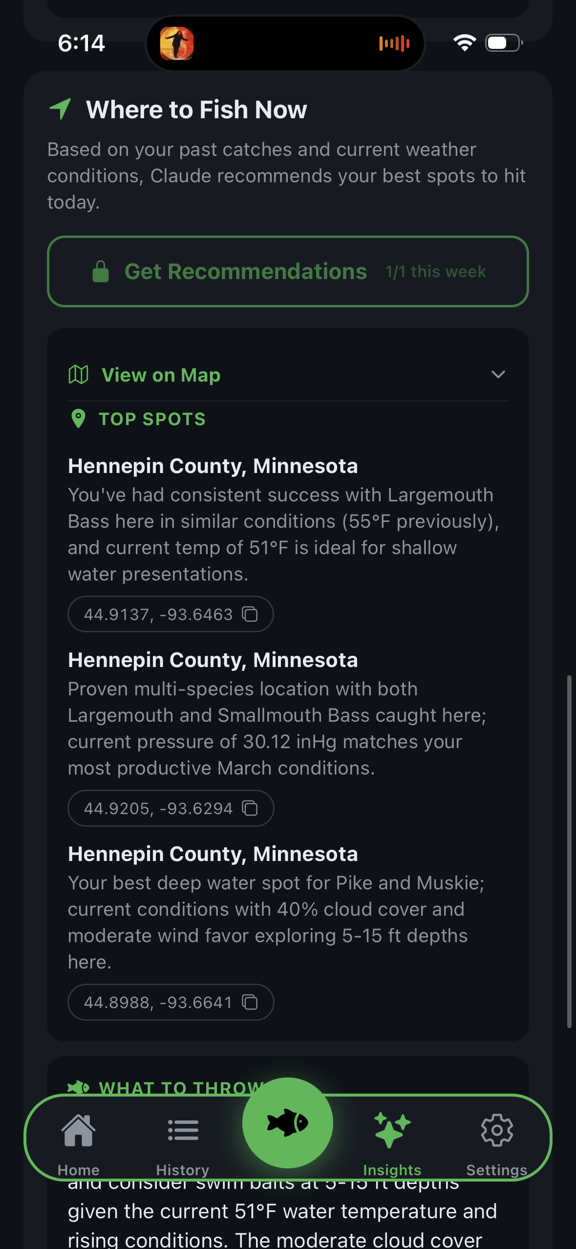 Spot Recommendations